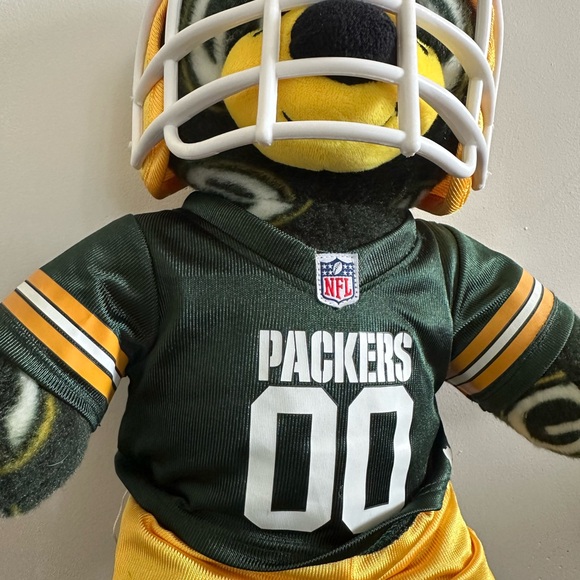 Build-A-Bear Green Bay Packers Bear w/ Jersey, Pants & Helmet – Rare Full Set! - Picture 4 of 13